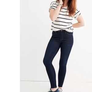 MADEWELL 9" Mid-Rise Skinny Jeans Size 27T in Larkspur Wash Zip-Up